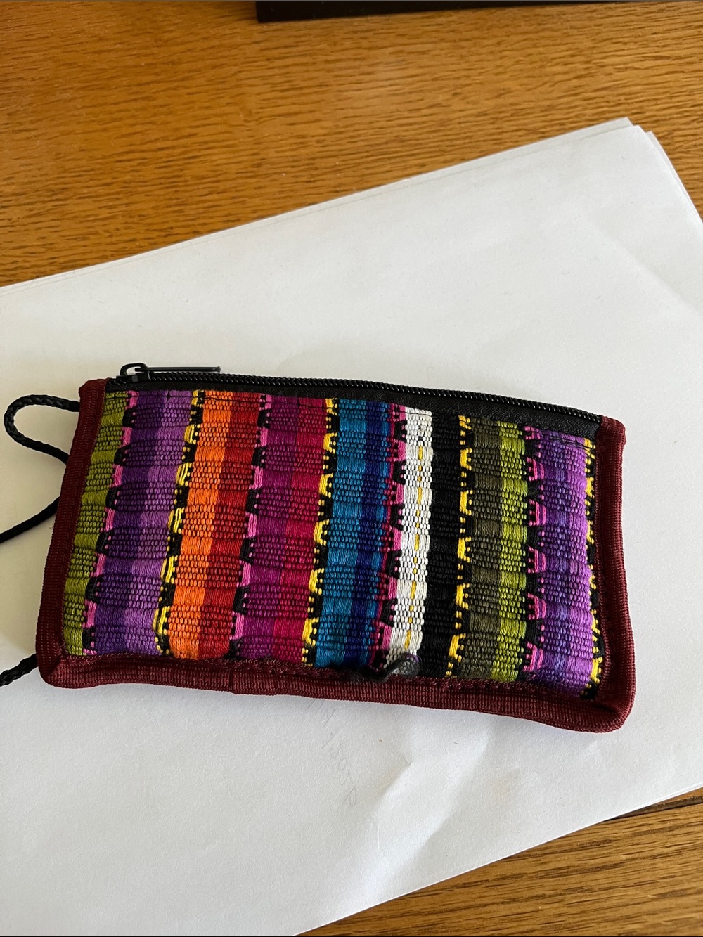 Mexican made Multicolor Mini Crossbody Bag - Vibrant Stripe Design